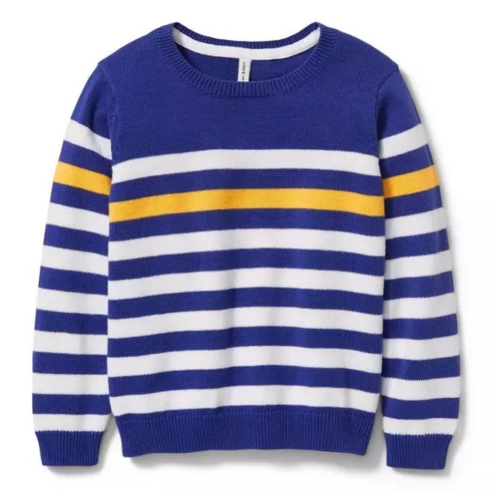 🔵🟡  Janie and Jack Royal Blue & Yellow Striped  Sweater! - Picture 2 of 3